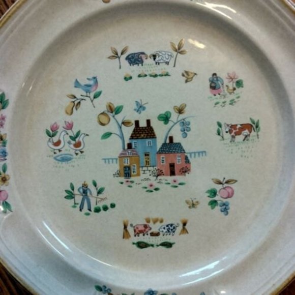 VINTAGE RARE INTERNATIONAL HEARTLAND STONEWARE SY7774 DINNER SERVING PLATTER 12" - Picture 2 of 8